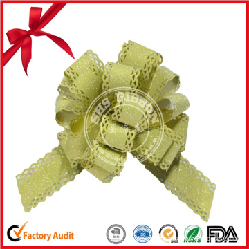 High Qualty Glitter Material Gift Packaging Pull Bow